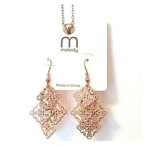Rose "gold" earrings